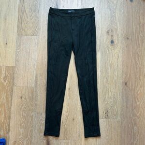 Vince Stretched Twill Wire Leg Cropped Pant Size 2 Dark Green Slim Fit